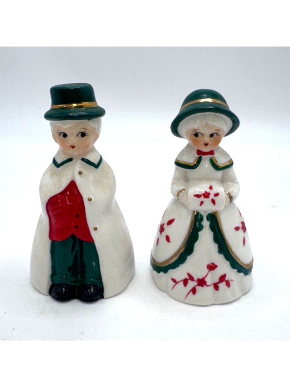 Vintage Holiday Memories Olde Time Family Bell Figurines Christmas Victorian Car